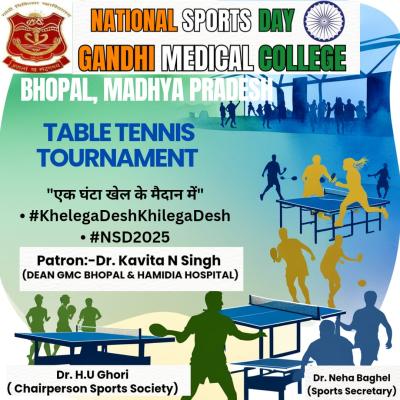 National Sports Day Celebration 29 August 2025 Gmc Bhopal