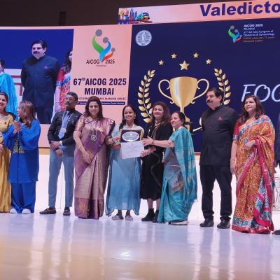 FOGSI C.S. DAWN prize for the best presentation of the paper in maternal and fetal health category on 12.1.25 at AICOG 25 mumbai